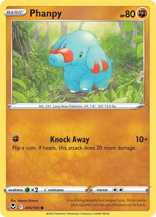Phanpy 091/195 Reverse Holofoil/Common