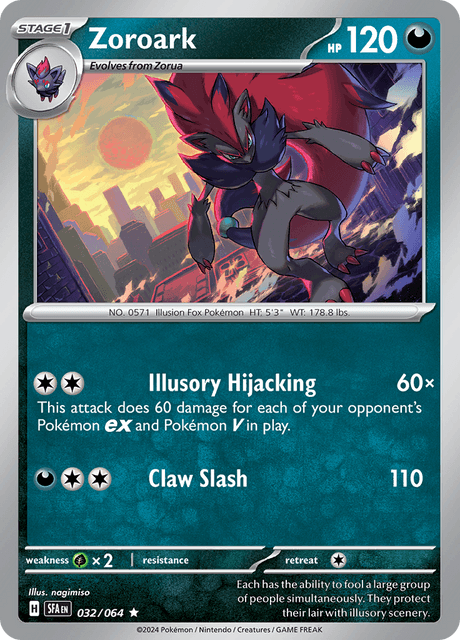 Zoroark 032/064 Reverse Holofoil/Rare