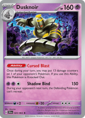 Dusknoir 020/064 Reverse Holofoil/Rare