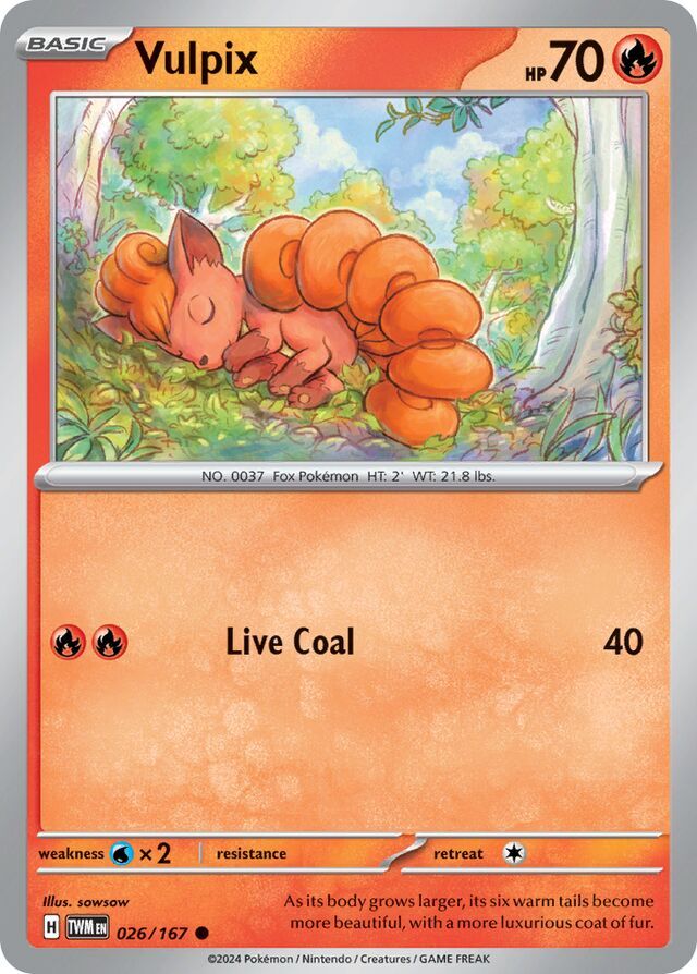 Vulpix 026/167 Reverse Holofoil/Common