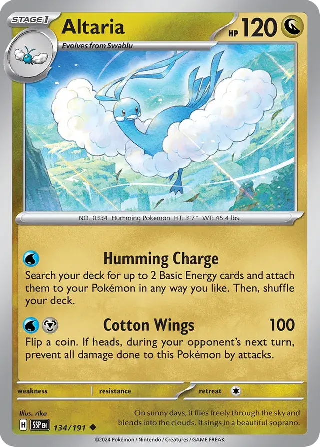 Altaria 134/191 Reverse Holofoil/Uncommon