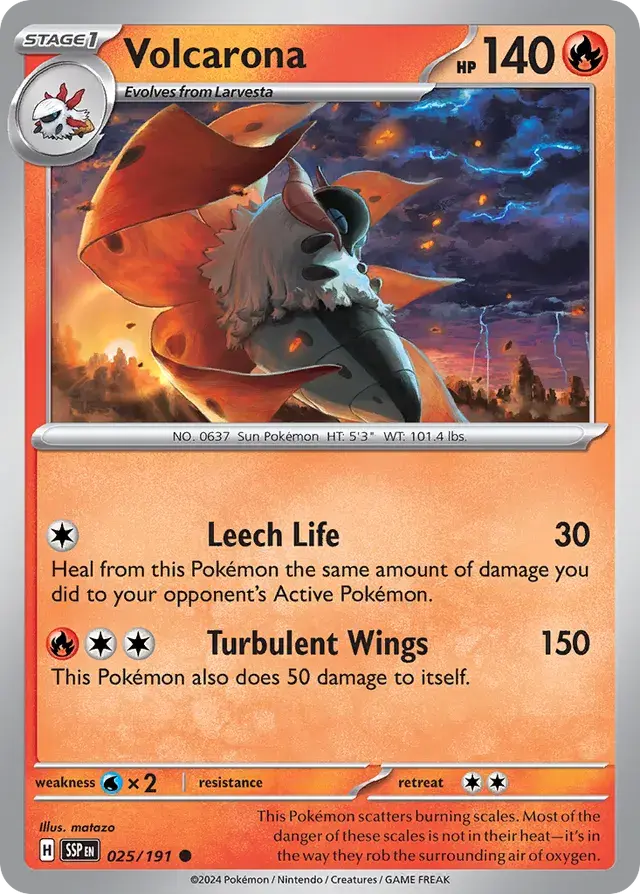 Volcarona  025/191 Reverse Holofoil/Common