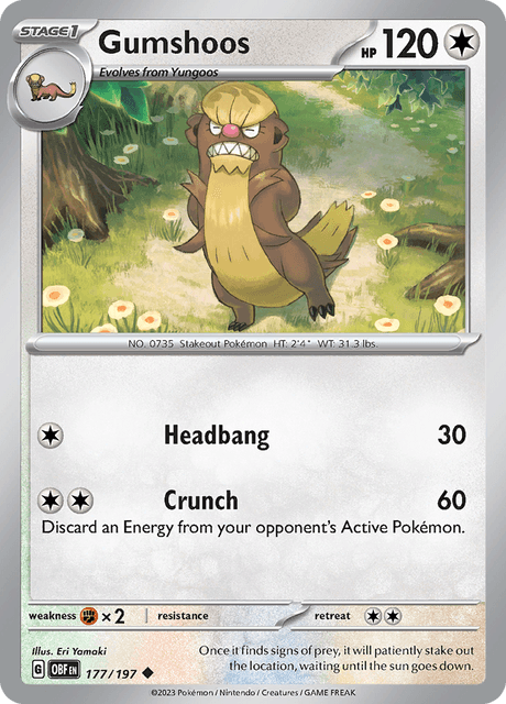 Gumshoos 177/197 Normal/Uncommon