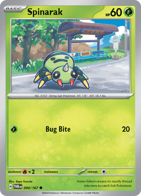 Spinarak 004/167 Reverse Holofoil/Common