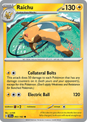 Raichu 052/162 Reverse Holofoil/Common