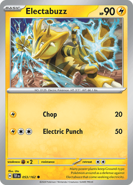 Electabuzz 053/162 Reverse Holofoil/Common