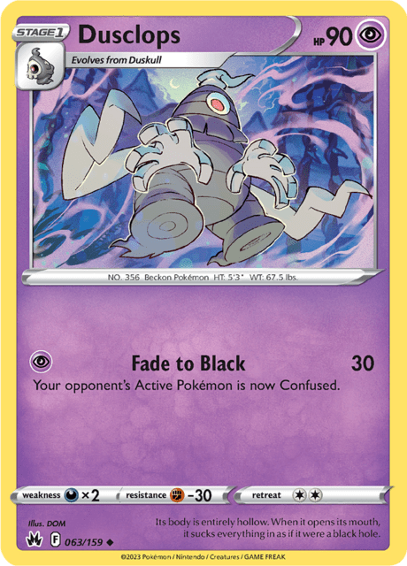 Dusclops 063/159 Reverse Holofoil/Uncommon