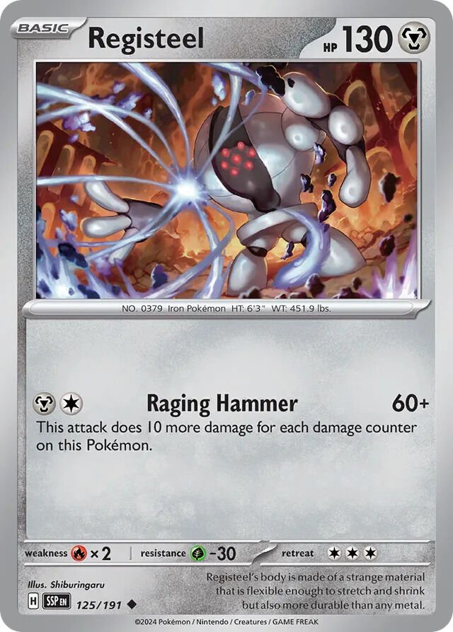 Registeel 125/191 Reverse Holofoil/Uncommon