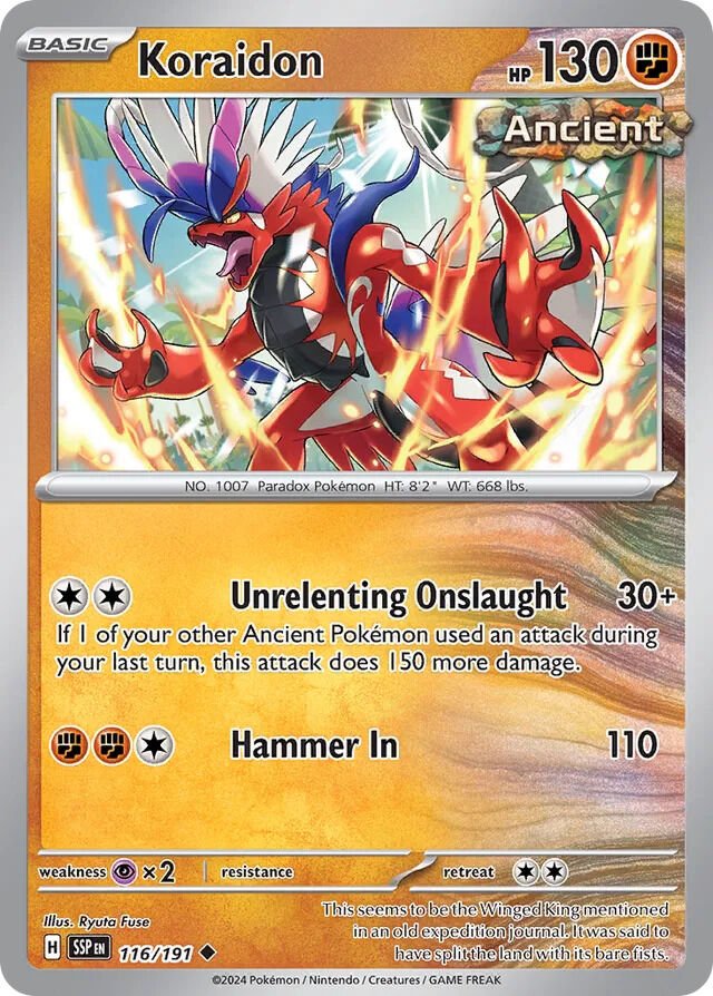 Koraidon 116/191 Reverse Holofoil/Uncommon