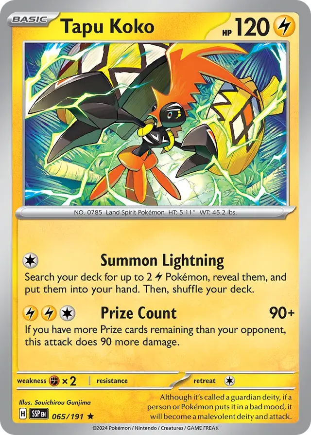 Tapu Koko 065/191 Holofoil/Rare
