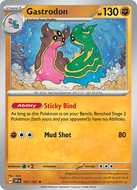 Gastrodon 107/191 Holofoil/Rare