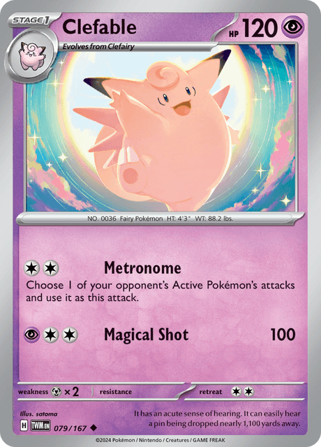 Clefable 079/167 Reverse Holofoil/Uncommon