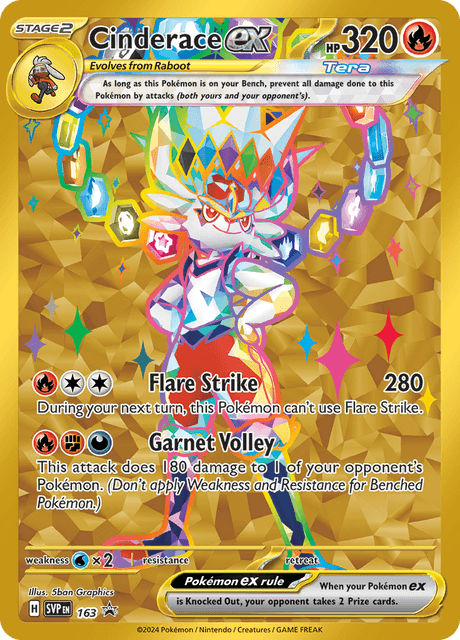 Cinderace ex 163 Holofoil/Promo